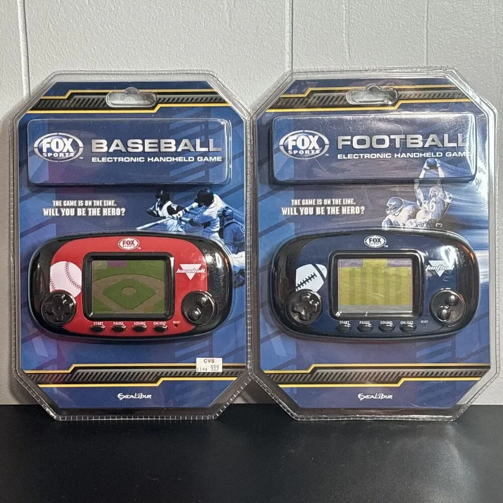 Excalibur Fox Sports Electronic Hand Held Game Baseball Football Lot Of 2 -2011
